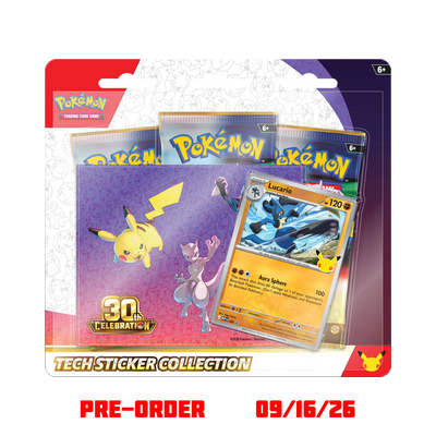Pokémon 30th Celebration Tech Sticker Collection (Lucario)