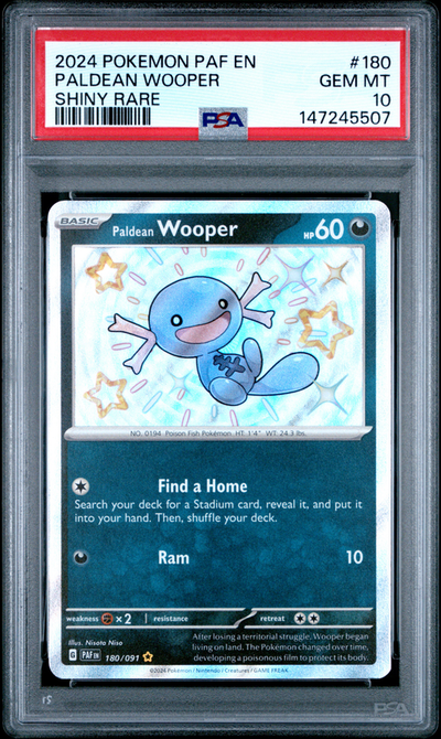 PSA 10 PALDEAN WOOPER SHINY RARE
