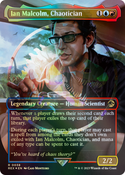 Ian Malcolm, Chaotician (REX-038) - Jurassic World Collection (Borderless) Foil