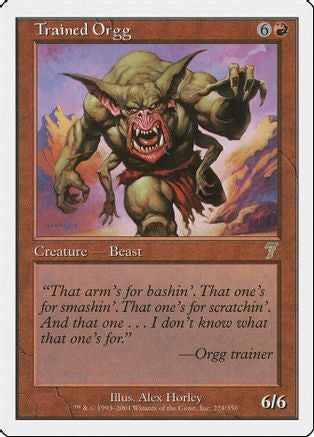 Trained Orgg (7ED-224) - 7th Edition Foil