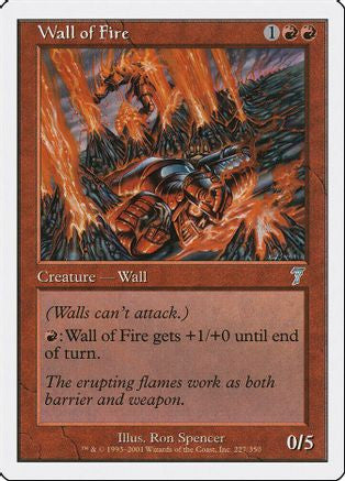 Wall of Fire (7ED-227) - 7th Edition Foil