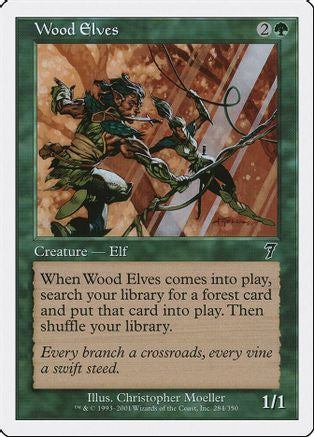 Wood Elves (7ED-284) - 7th Edition Foil