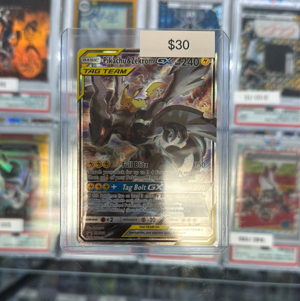 Pokémon Pikachu & Zekrom GX SM168 LP