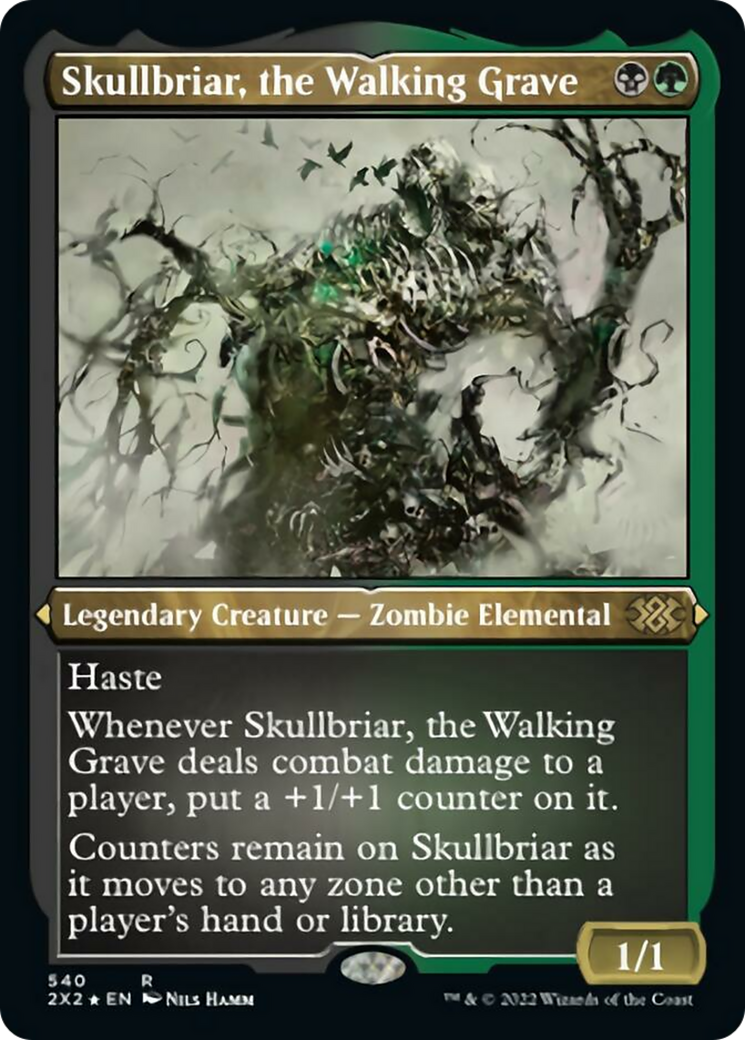 Skullbriar, the Walking Grave (2X2-540) - Double Masters 2022 Etched Foil