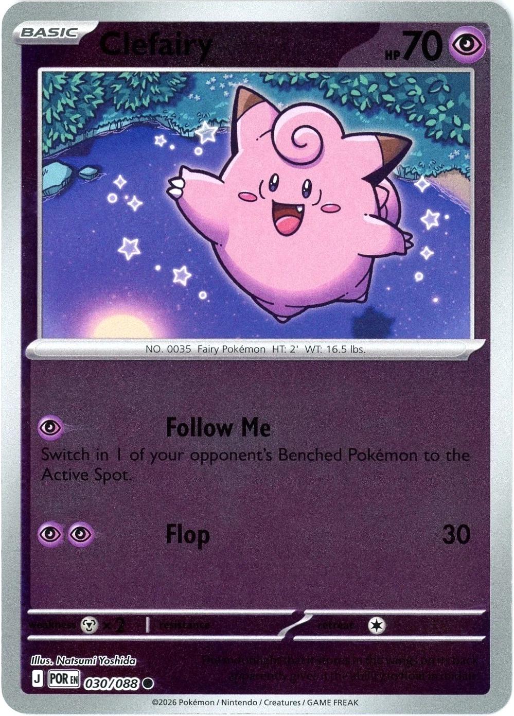 Clefairy - 030/088 - Common [me03-030] [Reverse Holo]