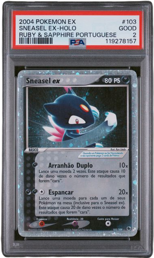 PSA 2 SNEASEL EX-HOLO PORTUGUESE