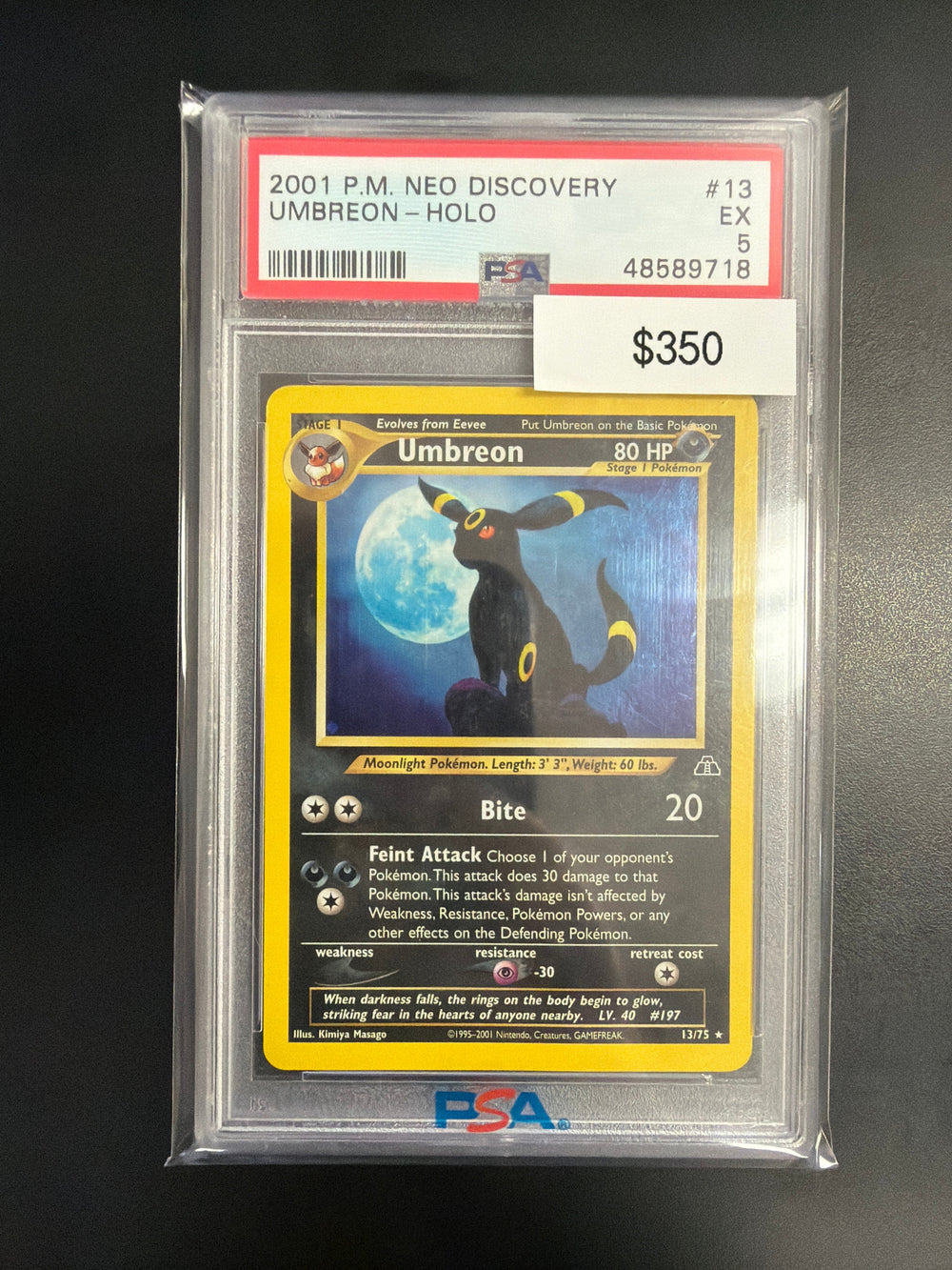 Pokemon Neo Discovery Umbreon #13 PSA 5