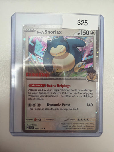 Pokemon Hop’s Snorlax Gamestop Stamp 117/159