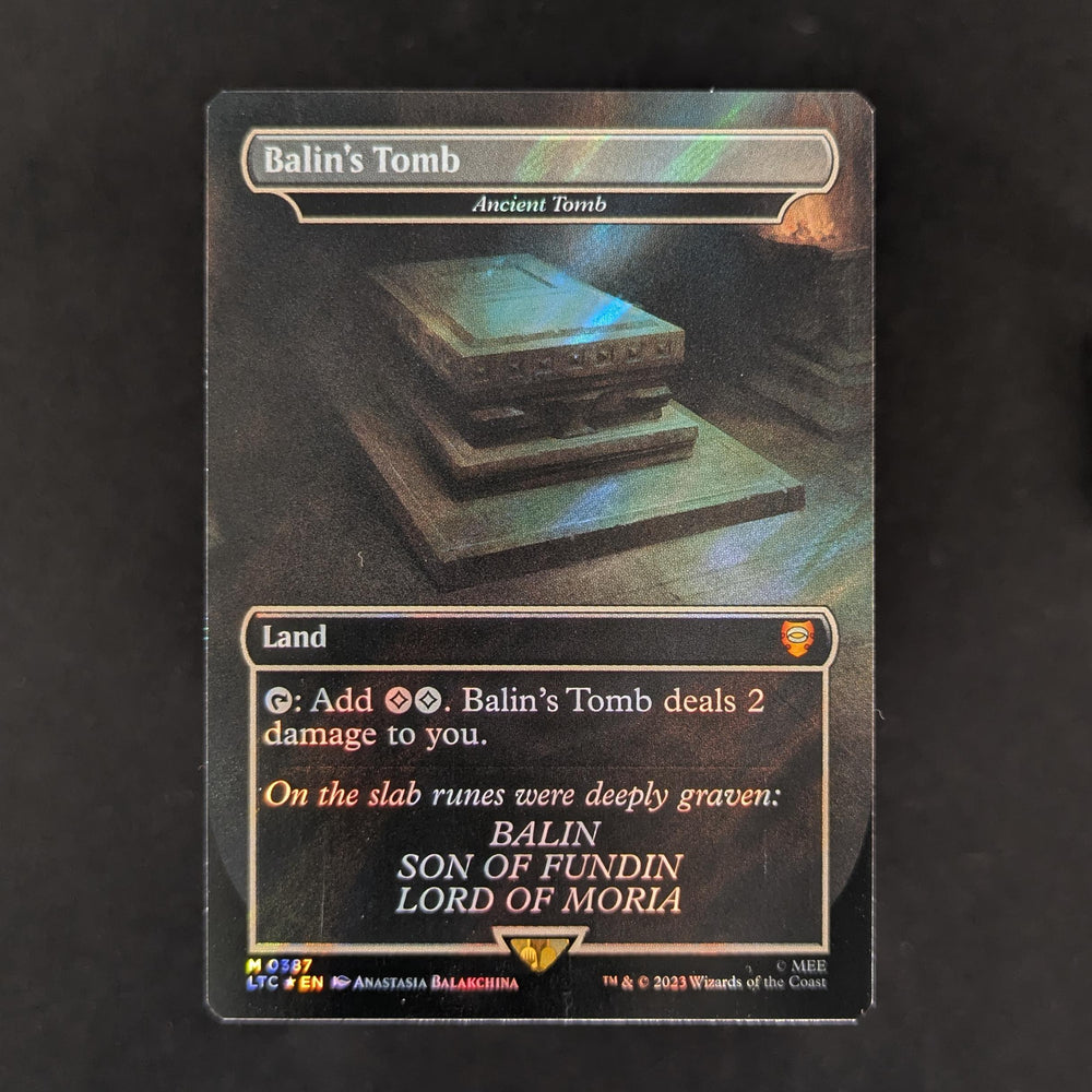 [FOIL] Balin's Tomb - Ancient Tomb (Surge Foil) - Commander: The Lord of the Rings: Tales of Middle-earth: Extras - English - NM