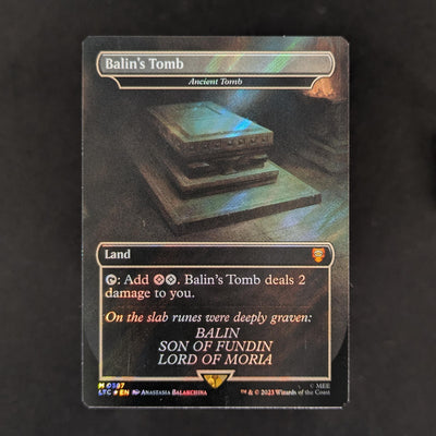 [FOIL] Balin's Tomb - Ancient Tomb (Surge Foil) - Commander: The Lord of the Rings: Tales of Middle-earth: Extras - English - NM