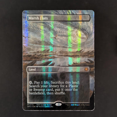 [FOIL] Marsh Flats (Borderless) (Dragonscale Foil) - Special Guests - English - NM