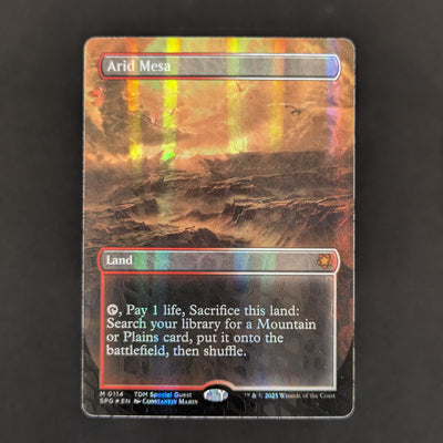 [FOIL] Arid Mesa (Borderless) (Dragonscale Foil) - Special Guests - English - NM