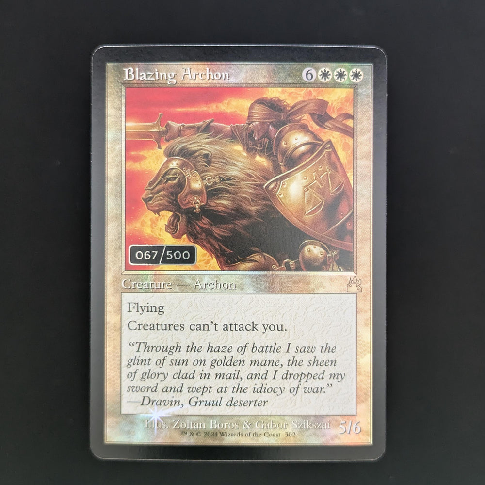 [FOIL] Blazing Archon (Retro Frame) (Serial Numbered) - Ravnica Remastered: Extras - English - NM - 067/500
