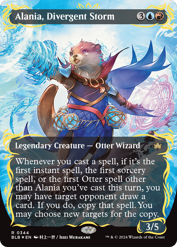 Alania, Divergent Storm (BLB-344) - Bloomburrow: (Showcase) (Borderless) Foil