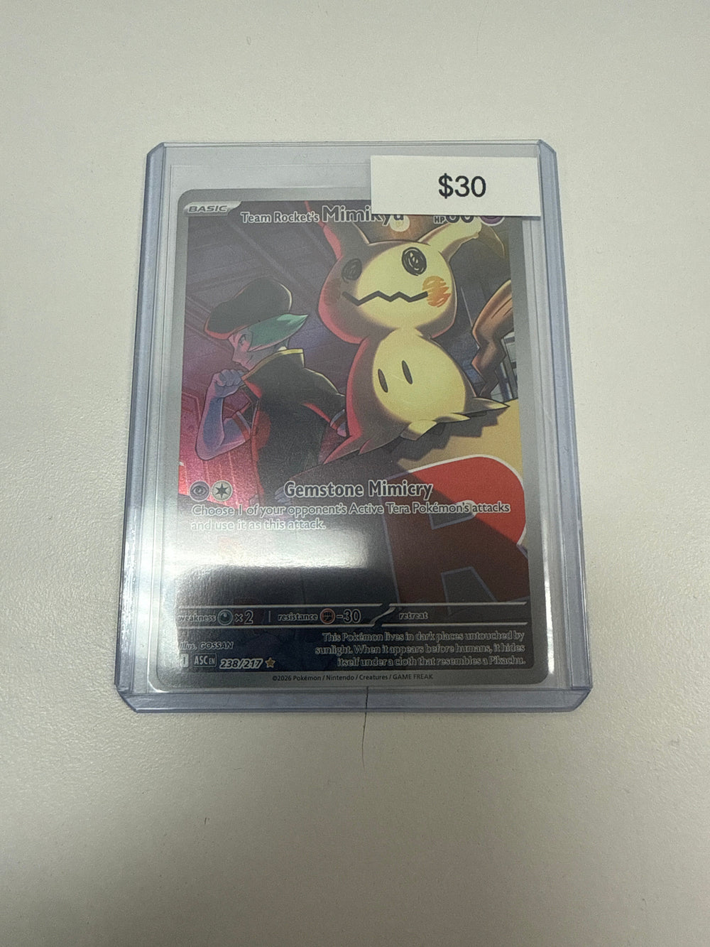 Pokemon Team Rocket’s Mimikyu 238/217