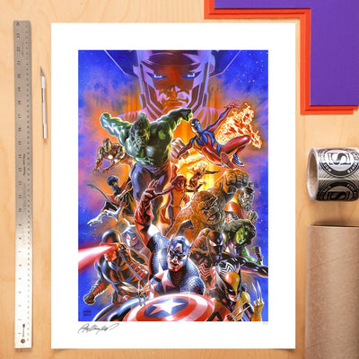 Sideshow Collectibles Secret Wars: Battleworld #1 (24" H x 18" W) Art Print by artist Felipe Massafera Limited Edition of 250