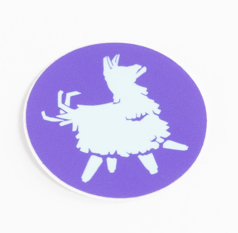 MK Limited Edition Round Frozen Llama Sticker