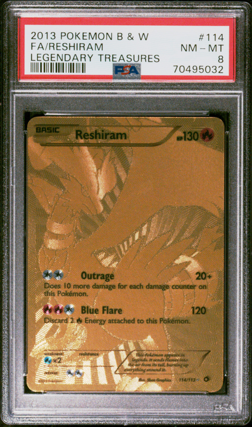 PSA 8 FA/RESHIRAM LEGENDARY TREASURES