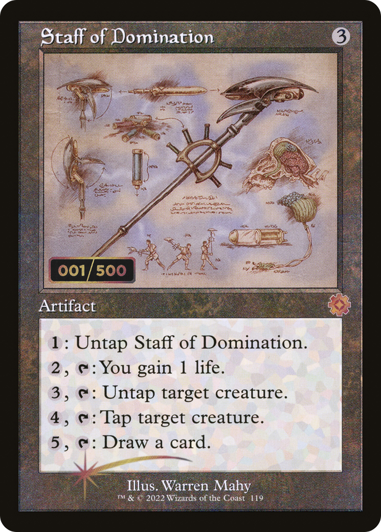 Staff of Domination (BRR-119Z) - The Brothers' War Retro Artifacts Foil