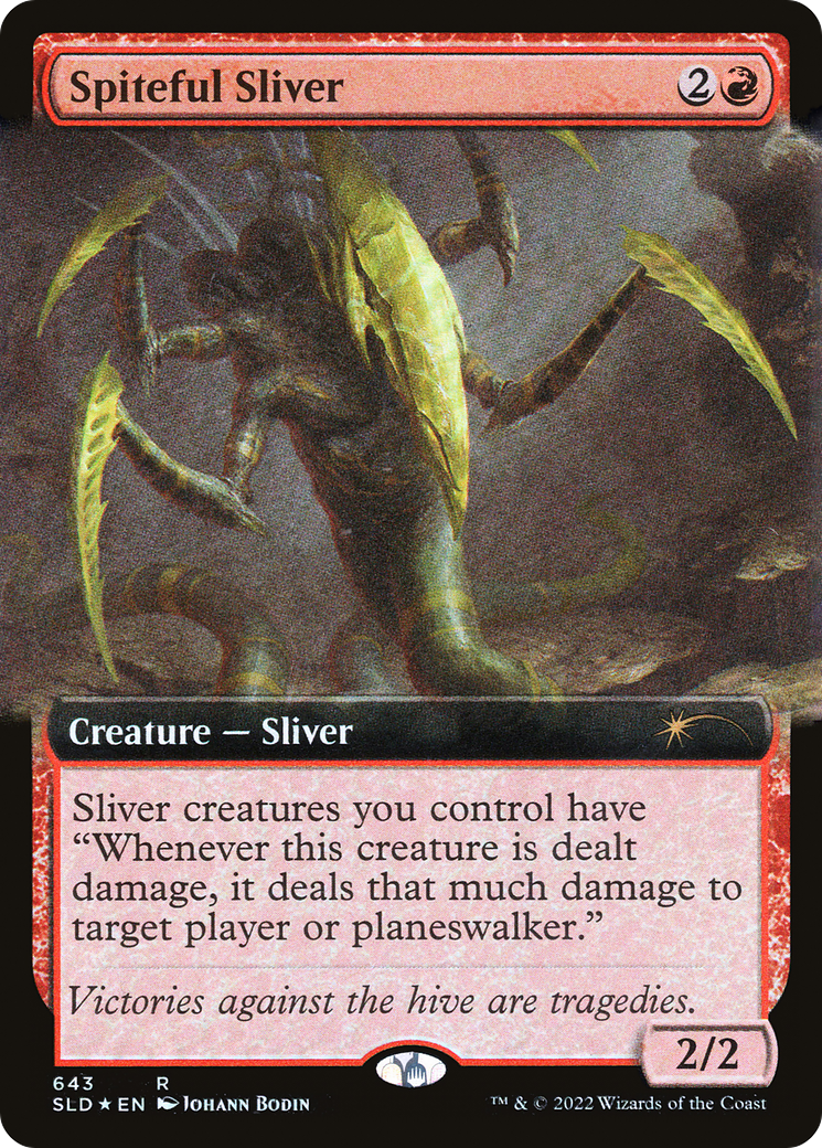 Spiteful Sliver (SLD-643) - Secret Lair Drop: (Extended Art) Foil