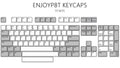 EnjoyPBT Black 117-key Keycap Set