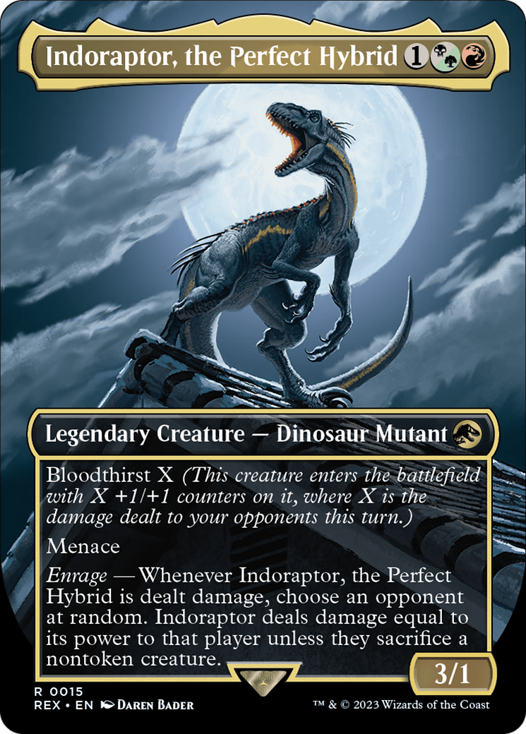 Indoraptor, the Perfect Hybrid (REX-015) - Jurassic World Collection (Borderless) Foil