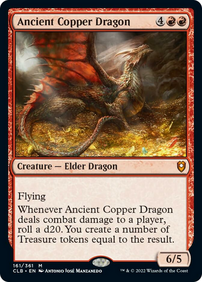 Ancient Copper Dragon (CLB-161) - Commander Legends: Battle for Baldur's Gate Foil