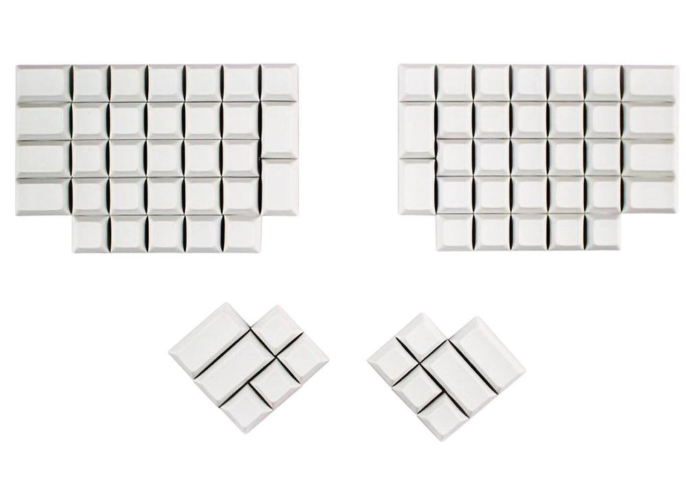 KBDFans ErgoDox White 76 Key DSA Profile Blank Keycap Set
