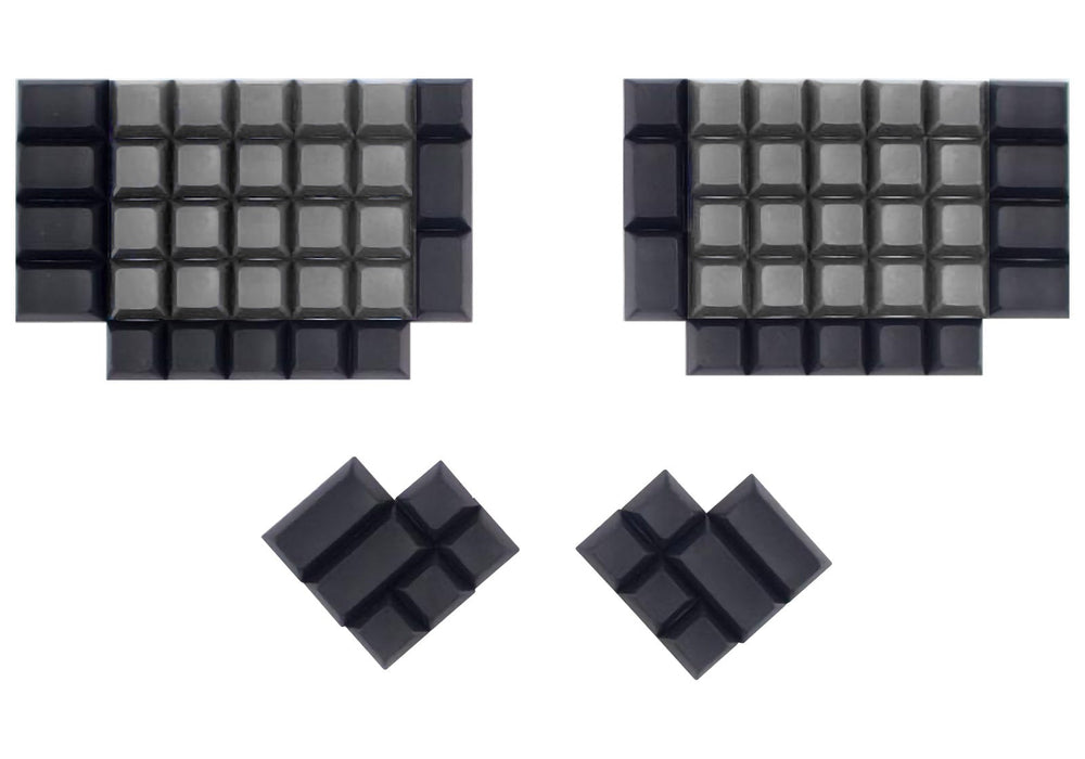 KBDFans ErgoDox DSA Blank Keycap Set Black/Grey