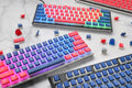 Ducky Blue / Coral Pudding 108 Key OEM Profile Double Shot PBT Keycap Set