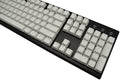 MK Fission White Keycaps White LED Double Shot PBT Mechanical Keyboard
