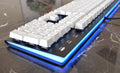 MK Fission White Keycaps White LED Double Shot PBT Mechanical Keyboard