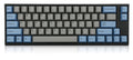 Leopold FC660M Grey/Blue PD 65% Double Shot PBT Mechanical Keyboard