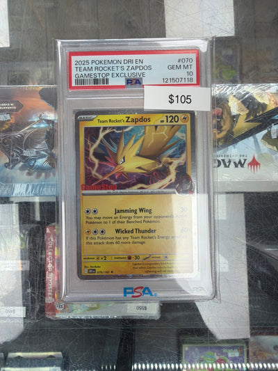 Pokemon GameStop Promo Team Rockets Zapdos #070 PSA 10