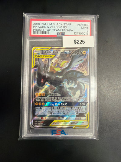 Pokemon Pikachu & Zekrom GX SM168 PSA 9