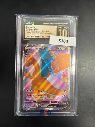 Pokemon Charizard V SWSH050 CGC Prestine 10