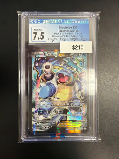 Pokemon 2016 Blastoise EX #XY122 CGC 7.5