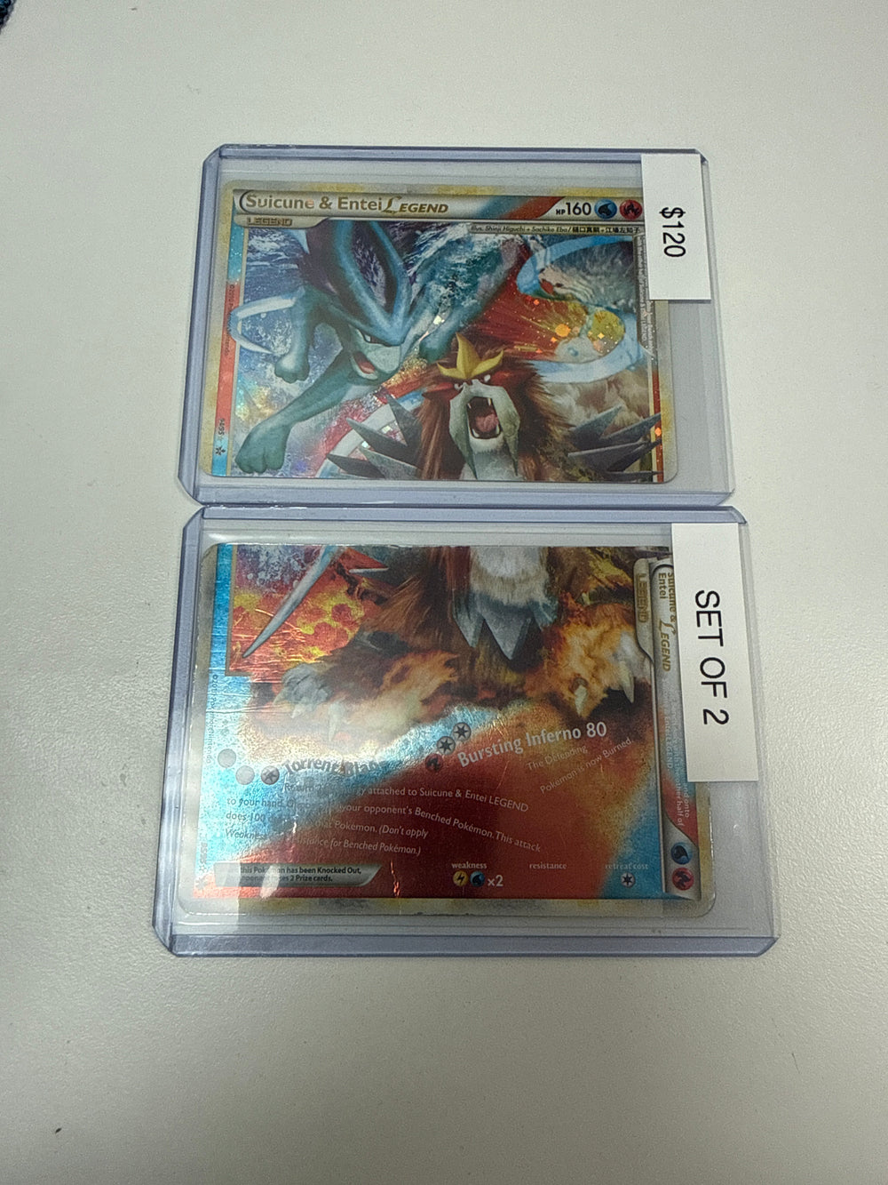 Pokemon Suicune & Entei Legend Set of 2 #94/95 & #95/95
