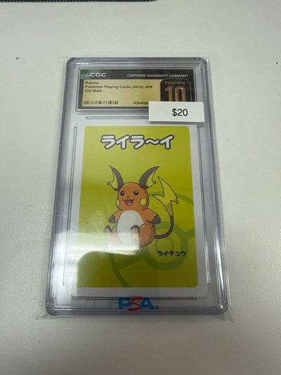 Pokemon Japanese Old Maid Raichu CGC Pristine 10