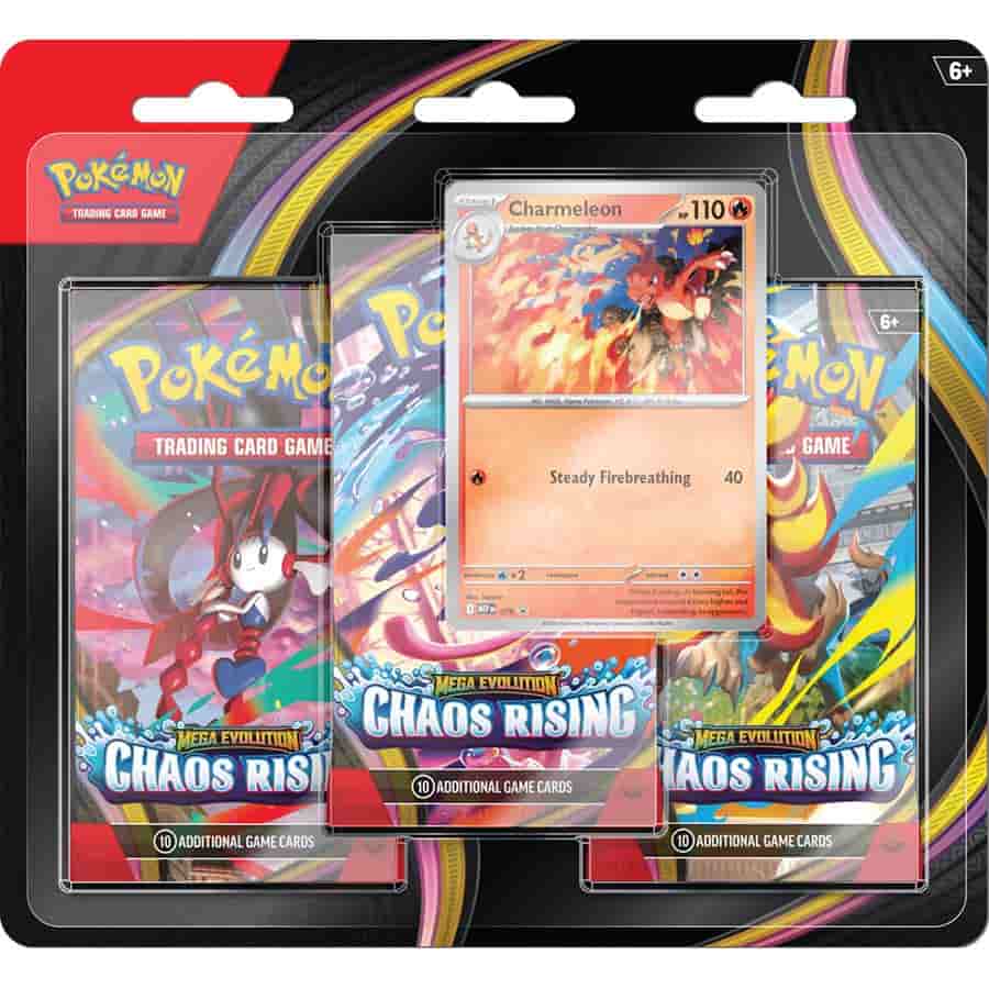 Pokemon Tcg: Mega Evolution Chaos Rising (Me04) Three-Booster Blister