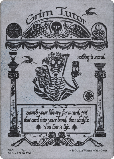 Grim Tutor (SLD-365) - Secret Lair Drop (Borderless) Foil
