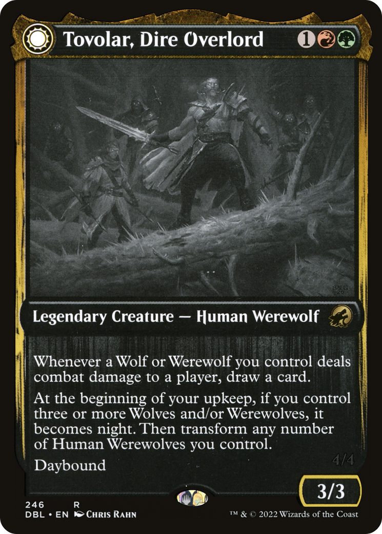 Tovolar, Dire Overlord // Tovolar, the Midnight Scourge (DBL-246) - Innistrad: Double Feature: (Double Faced Transform) Foil