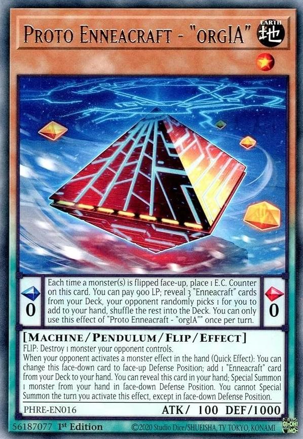 Proto Enneacraft - "orgIA" - PHRE-EN016 - Rare - 1st Edition