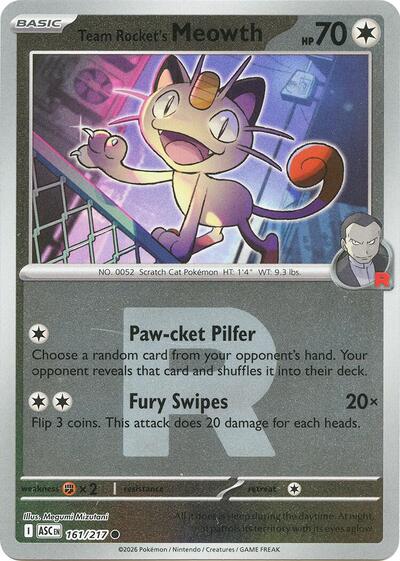 Team Rocket's Meowth - Team Rocket - 161/217 - Common [me025-161] [Reverse Holo]
