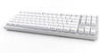 Mistel Sleeker Silver White LED TKL Dye Sub PBT Aluminum Mechanical Keyboard