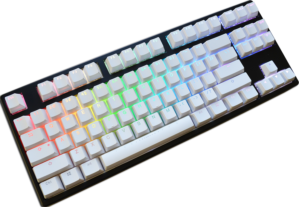 MK Disco White RGB LED TKL Double Shot PBT Mechanical Keyboard