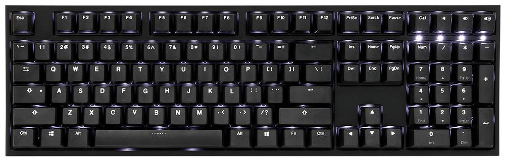 Ducky One 2 Black Case White LED Double Shot PBT Mechanical Keyboard