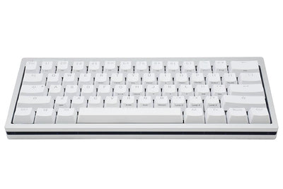 Vortex POK3R Silver LE Black Border RGB LED 60% Double Shot PBT Mechanical Keyboard