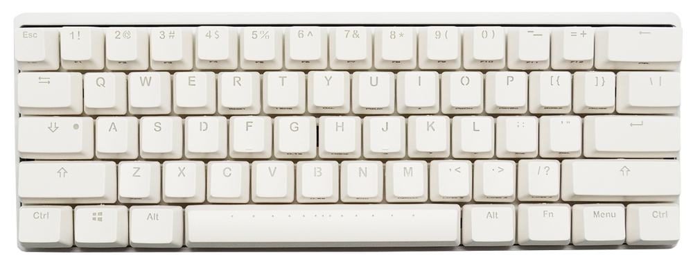 Vortex POK3R White Case RGB LED 60% Double Shot PBT Mechanical Keyboard
