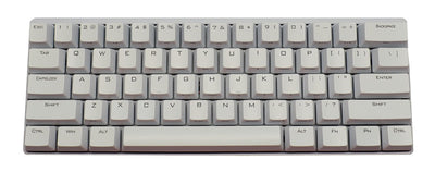 Vortex POK3R White Case Blue LED 60% Double Shot PBT Mechanical Keyboard